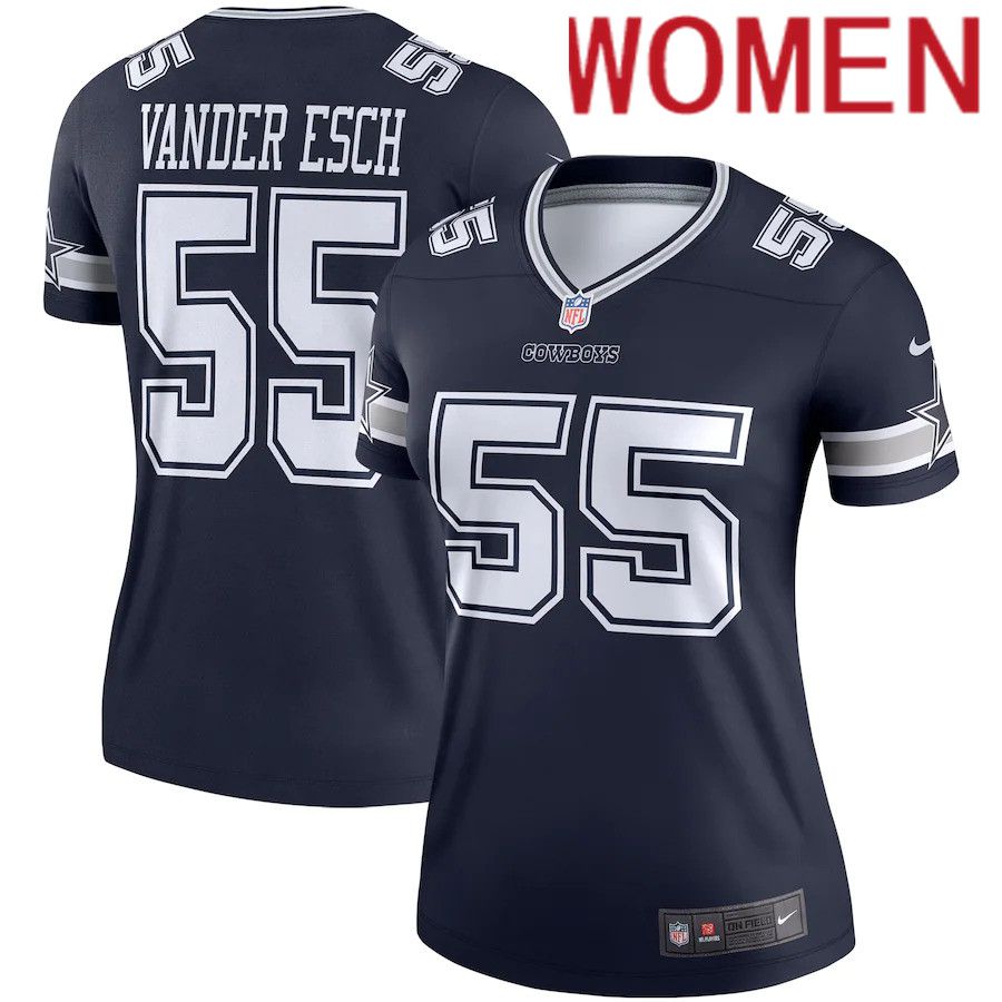 Women Dallas Cowboys #55 Leighton Vander Esch Nike Navy Legend Player NFL Jersey->women nfl jersey->Women Jersey